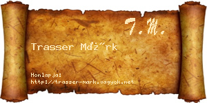 Trasser Márk névjegykártya